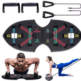 12 in 1 Push up Rack Board System Fitness Workout Train Gym Exercise with 2 Resistance Bands