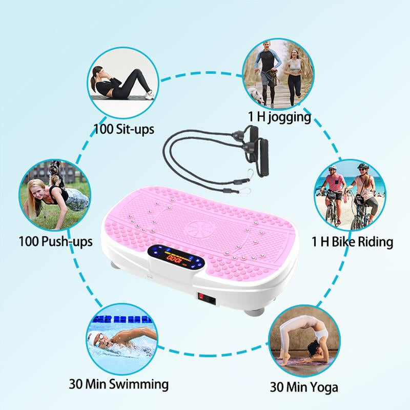 【Saygogo】Vibration Plate Exercise Machine - Bluetooth Whole Body Workout Vibration Fitness Platform W/ Loop Bands - Home Training Equipment for Weight & Toning 300LBS